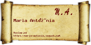 Maria Antónia névjegykártya